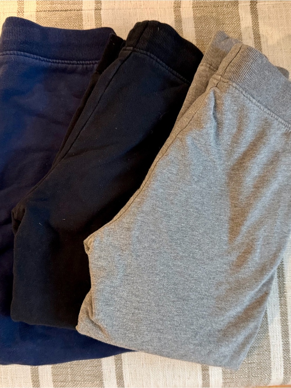 Primary 3-Pack Pull-On Joggers in Navy, Black & Gray